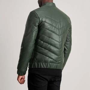 เสื้อแจ็คเก็ตพัฟเฟอร์หนังแกะแท้แบบกลับด้านได้ รุ่น Travis Green Luxury กันน้ำ ซิปปิด ปักลายเทคนิคสุดเท่ สไตล์สตรีทแวร์ สำหรับฤดูหนาว - Product Image 5