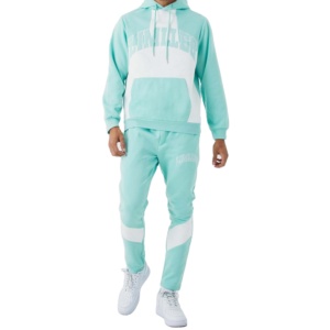 Meilleur Sweat à capuche unisexe en coton biologique Ensemble de survêtement pour hommes avec imprimé personnalisé Joggers à capuche pour l'hiver - Product Image 1