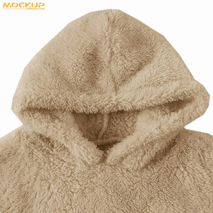 Sweats à capuche Sherpa d'hiver pour garçons avec capuche et poche kangourou Teint uni 100% coton Sweatshirts personnalisables - Product Image 2