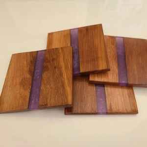 Posavasos único de madera natural y resina, el mejor diseño, tamaño personalizado para café y vaso de agua, posavasos para beber - Product Image 4