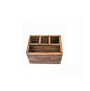 Caddy de madera de gran capacidad personalizable para restaurantes y bares para servir comida - Product Image 3
