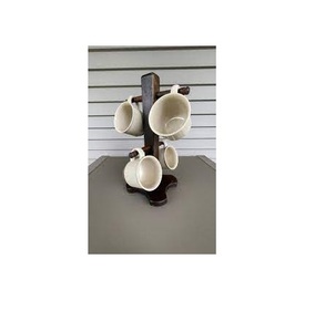 Derniers bijoux en bois support suspendu 100% véritable support de tasse/porte-gobelet en bois d'acacia et prix de gros - Product Image 5