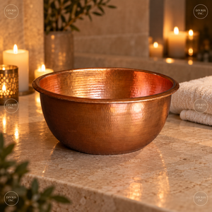 Fauteuil de pédicure en cuivre Divris, artisanal, système de jets sans tuyauterie, drainage manuel, fonction de massage par pétrissage pour salon de manucure et bien-être - Product Image 5