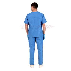 Men Scrub Suit <b>Set</b> With Stitched Hem And Comfortable Neckline For <b>Doctors</b> Fade Resistant Men Scrub Suit - Product Image 5