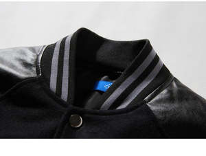 แจ็คเก็ตเบสบอลนักบินไซส์พิเศษสำหรับทุกเพศ2025ย้อมและเคลือบสีพื้น - Product Image 6