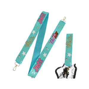 Sacs de sport de luxe faits à la main en gros avec sangle perlée, couleurs d'équipe sportive personnalisées, ceintures métalliques - Product Image 2