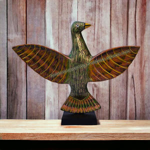 โรงงานขายส่ง Piegon ตุ๊กตารูปปั้นโลหะอลูมิเนียม Piegon ประติมากรรมบนฐานสี่เหลี่ยมสําหรับโฮมออฟฟิศตกแต่งโต๊ะโรงแรม - Product Image 6