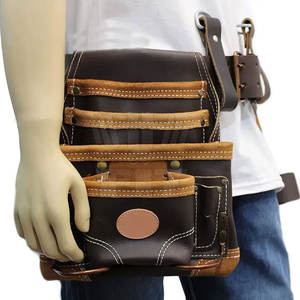 Ceinture de rangement d'outils en cuir personnalisée avec votre logo, fabrication au Pakistan, vente en gros, ceintures d'outils en cuir légères - Product Image 2