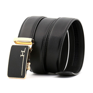 Cinturón de cuero genuino con logotipo personalizado para hombre nuevo ajustable casual automático para hebilla de lujo para traje de negocios - Product Image 4