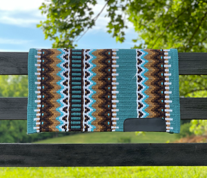 Couverture de selle en laine de qualité supérieure faite à la main Tapis d'équitation occidental Couverture équestre personnalisée durable Produit de vente chaude Inde - Product Image 1