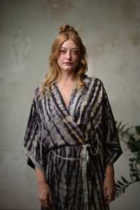 Boho Eco-Friendly Sweet Natural Women's <b>Long</b> Sleeve Robe-Black Grey Gold <b>Beach</b> <b>Cover</b> <b>up</b> - Product Image 4