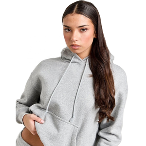 Cómodo Conjunto de sudadera de manga larga para mujer de gran tamaño con capucha y pantalones de chándal de ajuste relajado de moda para un aspecto deportivo de estilo callejero - Product Image 2