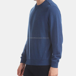 Wholesale Custom 100% Cotton <b>Men's</b> Long Sleeve Pullover Crewneck Top Embroidered Plain Dyed Winter Sweatshirt - Product Image 5