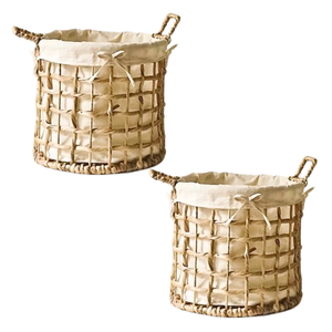 PRODUIT LA PLUS VENDUE PANIER EN HYACINTHE D'EAU Ajoutez un charme rustique à votre cuisine moderne Parfait pour créer une ambiance chaleureuse - Product Image 1