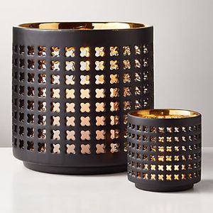 Decorative Metal Fancy <b>Lantern</b> Home Decor New Design Votive Shape with Handle Candle Holder Set of 2 - Product Image 3
