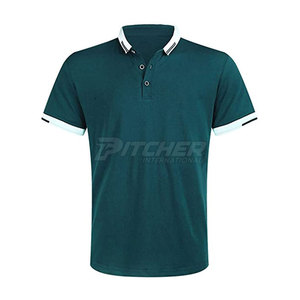 Qualité supérieure Hommes Solide Tricoté 100% Coton Coupe Slim pour T-shirts Respirant À Manches Courtes Décontracté - Product Image 1