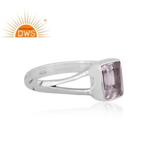 Hot Selling Oxidized Sterling Silver Natural Crystal <b>Quartz</b> Gemstone Stackable <b>Ring</b> Jewelry Manufacturer - Product Image 2