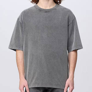 ผู้ผลิต OEM เสื้อยืดคอตตอนหนาน้ำหนักมากทรงหลวมไหล่ตกสำหรับผู้ชาย สไตล์สตรีทแวร์ ผลิตจากโรงงาน - Product Image 5