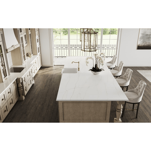 Placa de Cuarzo Bianco Macaubas Ecológica y Duradera - Diseño Moderno, Impermeable para Uso en la Cocina - Product Image 3