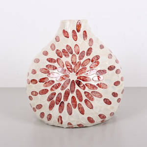 Mayoristas de decoración del hogar de Vietnam, fabricación de jarrón de flores de nácar, decoración del hogar, jarrón de mesa hecho a mano, buen precio - Product Image 3