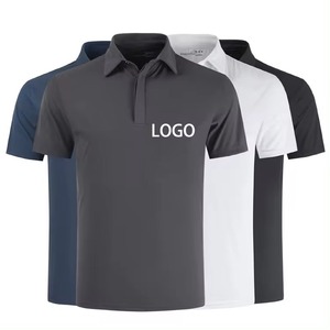 HY 100% coton polos sur mesure polos vierges Golf Polot-shirt douane Logo mode plaine teint décontracté tricoté hommes - Product Image 6