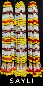 Flor de caléndula artificial + guirnalda de flores de hibisco para decoración | guirnalda de flores de caléndula | 5 pies - Product Image 5