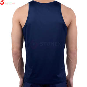 Bas quantité minimale de commande respirant nouveau Design hommes débardeur en vente en ligne dernière arrivée vêtements de Fitness haute qualité Polyester/coton col rond - Product Image 3