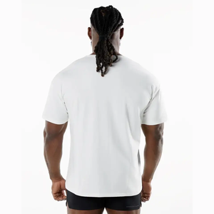 Camiseta de manga corta ajustada a la moda para hombre, tela de punto de popelina transpirable, ropa de uso diario informal y ropa de calle en tallas grandes - Product Image 6