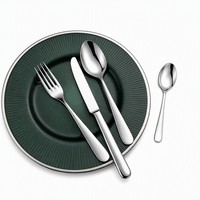Ensemble de couverts minimalistes personnalisés en acier inoxydable, cuillère, fourchette, couteau réutilisables, finition miroir, vente en gros pour hôtels et restaurants