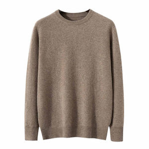 Pulls en cachemire unisexes pour hommes, col rond, vêtements d'hiver, pull-over, tendance, respirant, chaud, tricoté, logo frontal personnalisable - Product Image 1