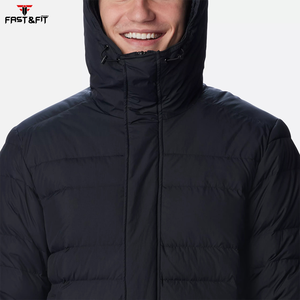 Chaqueta acolchada de alta calidad para hombre, diseño personalizado, cortavientos con soporte, decoración de bolsillo con capucha, recién llegados, lona de burbujas de talla grande - Product Image 3