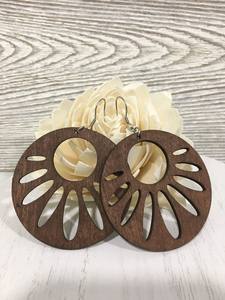 Pendientes de aro de madera para mujer, diseño único, artesanía tradicional japonesa, calidad prémium - Product Image 4