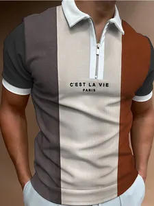 Camiseta de manga corta para hombre, Polo personalizado con logotipo bordado, 100% algodón, calidad superior - Product Image 3