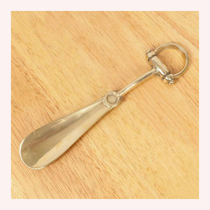 Deluxe Solid Brass Shoe Horn Ergonomic, Durable, and Elegant Accessory for Shoe Lovers and Gentlemen Alike