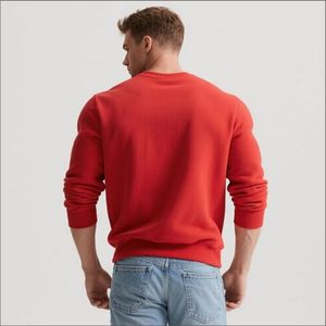 เสื้อสเวตเตอร์ขนแกะผ้าฝ้าย100% สำหรับผู้ชายเสื้อสวมหัวระบายอากาศได้ดีปักลายเป็นมิตรต่อสิ่งแวดล้อม - Product Image 2