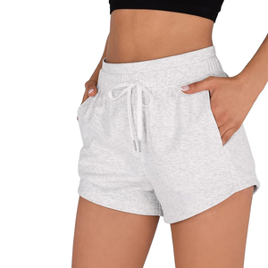 Shorts Deportivos de Algodón Transpirable de Alto Rendimiento para Mujer, con Bolsillo con Cremallera, Impermeables, Ecológicos y con Acabado Lavado - Product Image 1