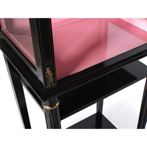 Meuble d'armoire vintage en bois d'acajou n ° 1340 au design classique avec pieds solides en verre épais pour le rangement de la chambre à coucher et du salon - Product Image 6