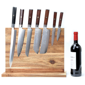 ที่เก็บมีดแม่เหล็กไม้อะคาเซียพร้อมที่เหลาสองด้าน14x10นิ้ว - Product Image 1