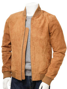 Brown Suede <b>Jacket</b> Winter Motorcycle <b>Canvas</b> <b>Jacket</b> <b>Men</b> - Product Image 3