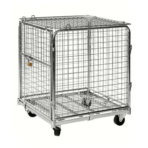 Conteneur à roulettes de sécurité électrogalvanisé KM1210 en treillis métallique – Solution de stockage sécurisée en acier - Product Image 1