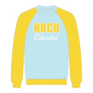 Sudadera Azul Bebé con Mangas Raglán, Bordado Chenille, Orgullo Universitario de la Hermandad Griega Divine Nine, Logotipo Personalizado - Product Image 2