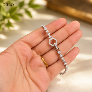 Custom 18K <b>Gold</b> Plated Round Brilliant Cut Luxury Moissanite Tennis Bracelet Freshwater Pearl Women's Engagement Gift Jewelry - Product Image 4