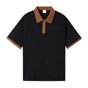 Nouvelle chemise décontractée pour homme à manches courtes, coupe oversize, en coton tricoté brodé de haute qualité, séchage rapide - Product Image 1