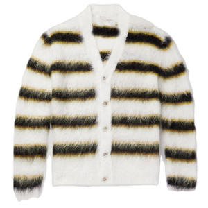 Pull en mohair pour homme avec coupe épaules tombantes et toucher doux en polaire, pull en mohair vintage pour homme, tricot décontracté pour homme - Product Image 1