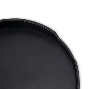 Bandeja decorativa de servicio de habitación de hotel negra redonda al por mayor bandeja de servicio de almacenamiento de hostelería bandeja de exhibición de joyería de cuero Pu - Product Image 2