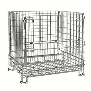 Electro-Galvanized KM09911911 Mesh <b>Basket</b> Wire Mesh Steel Container for Efficient Pallet Handling - Product Image 1