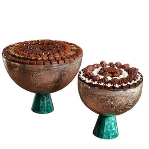 Cuenco de Chocolate decorativo de Metal de diseño antiguo con nueces, decorativo dorado elegante para bodas y ocasiones especiales - Product Image 6