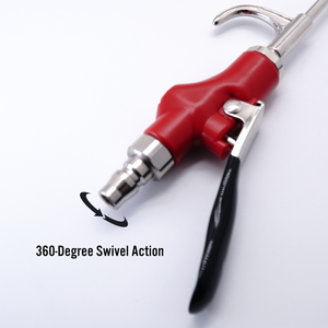 ปืนเป่าลมอุตสาหกรรมแรงดันสูงไต้หวัน หัวฉีดสแตนเลส หมุนได้ 360 องศา ควบคุมการไหล 1500 ลิตร/นาที - Product Image 4