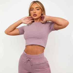 T-shirts pour femmes en polyester 100% avec logo personnalisé, t-shirt personnalisé de haute qualité, t-shirts pour femmes, t-shirts unis roses 100% polyester - Product Image 4