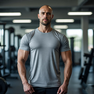 Gimnasio Fitness Correr Ropa deportiva Camisetas Hombres Casual Summer Fit O Neck Culturismo Camisetas Hombres - Product Image 6